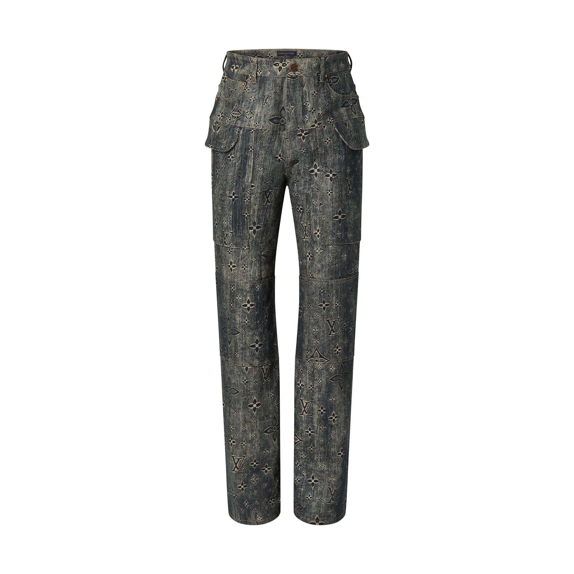 Monogram Tailored Denim Pants - 1