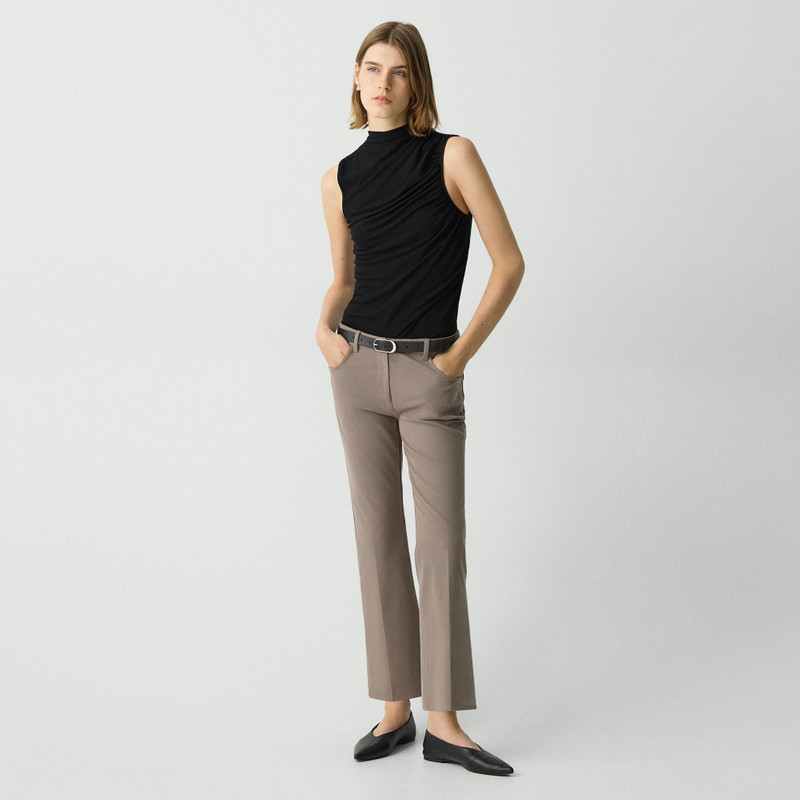 Theory Draped Sleeveless Top in Ribbed Viscose outlook