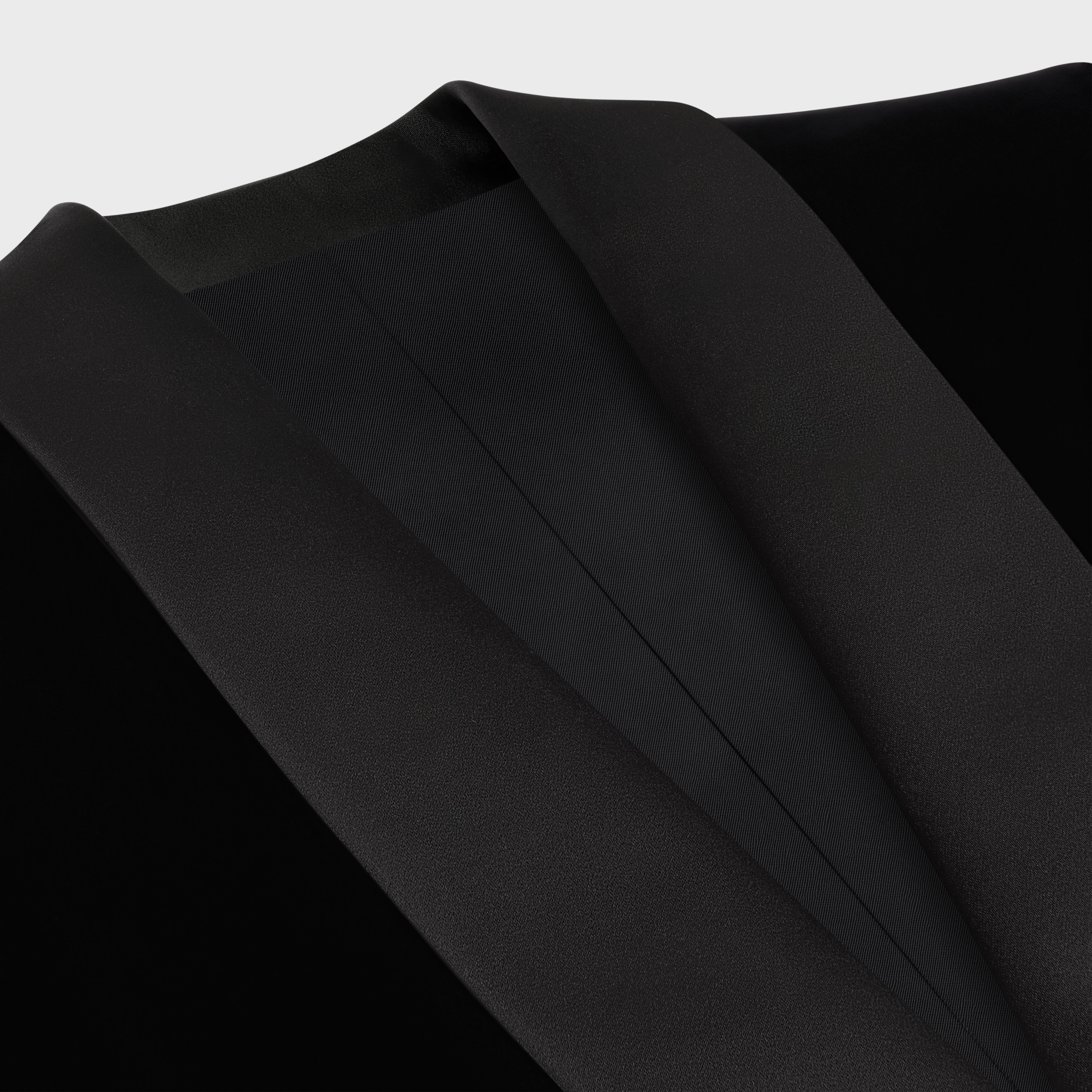 short tux jacket in cotton velvet - 3