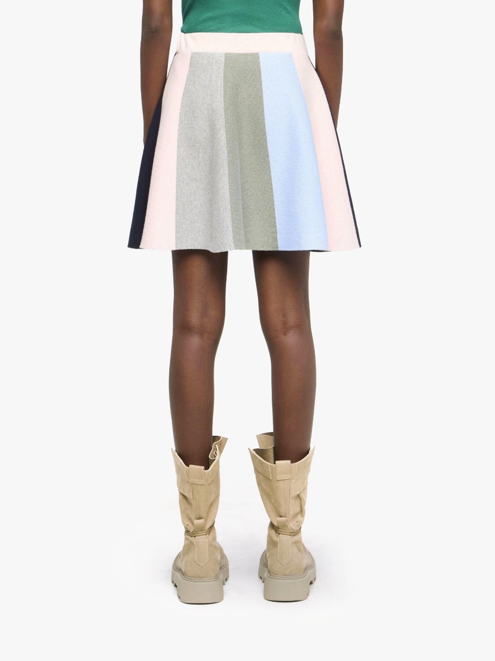 PANELLED SCARF-KNIT SKIRT - 3