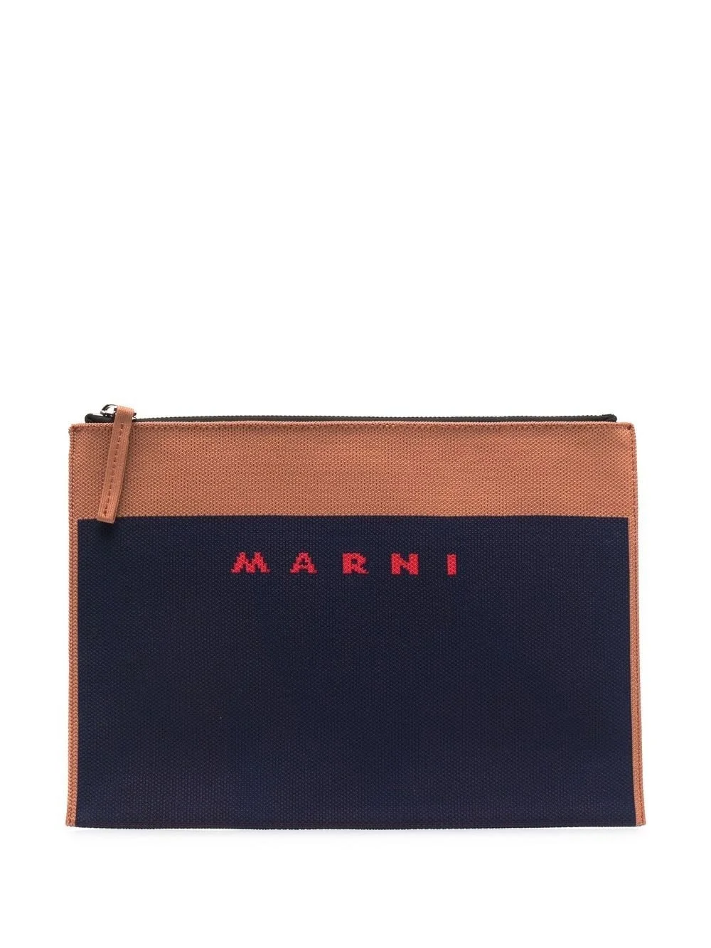 logo print clutch bag - 1