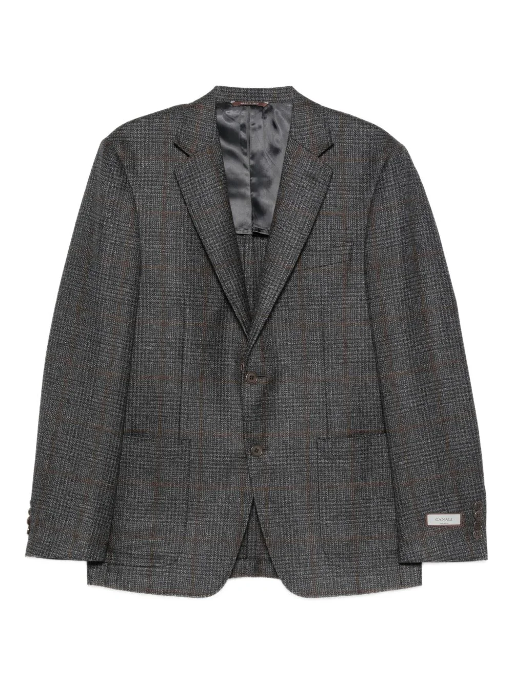 check wool blazer - 1