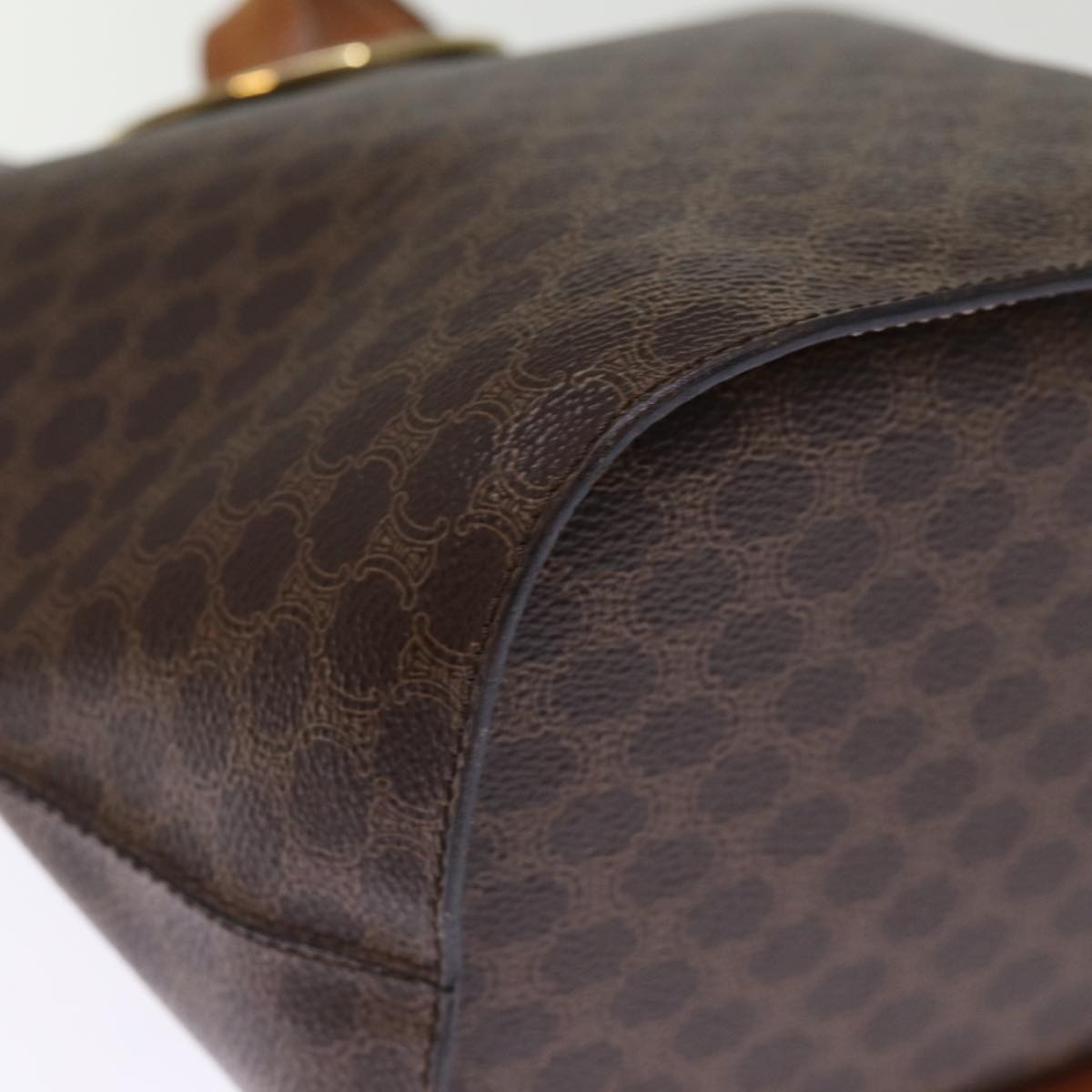 CELINE Macadam Canvas Shoulder Bag Pvc Brown - 10