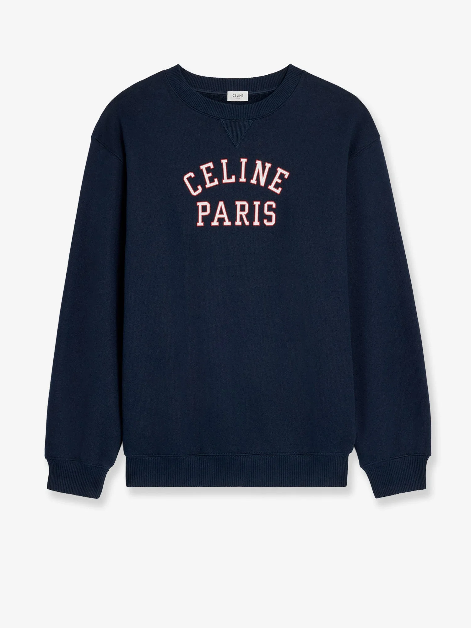 Celine Cotton Sweater With Front Lettering Logo - 1