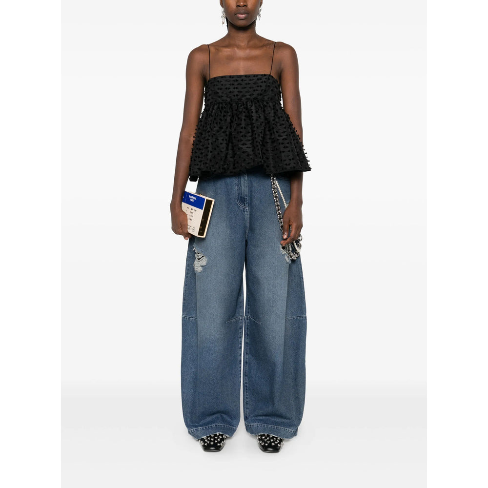 Simone Rocha Blue Denim - Wide-Leg Jeans Women - 2