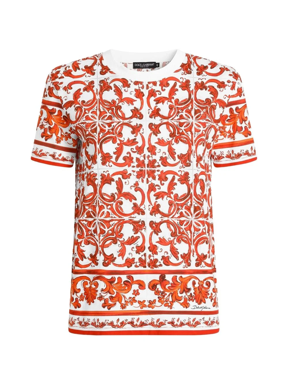 Majolica-print jersey T-shirt - 1