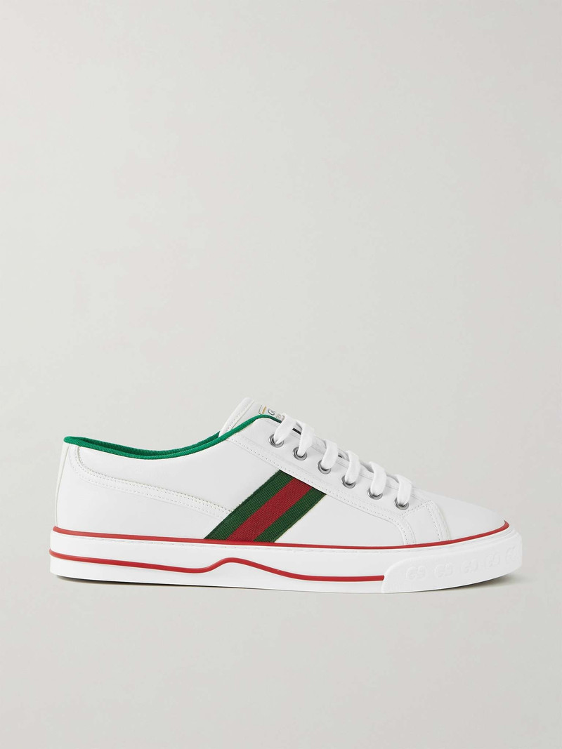 Tennis 1977 Webbing-Trimmed Leather Sneakers - 1