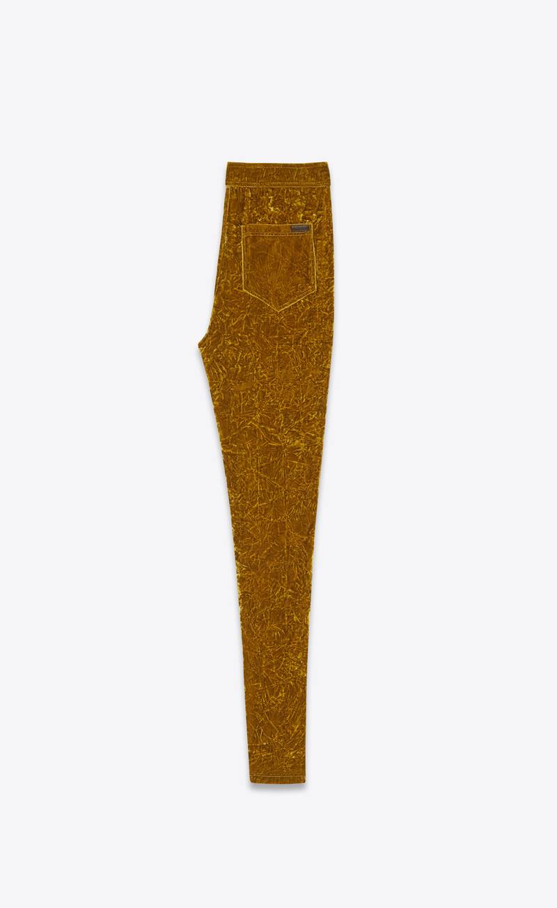 SAINT LAURENT leggings in velvet outlook