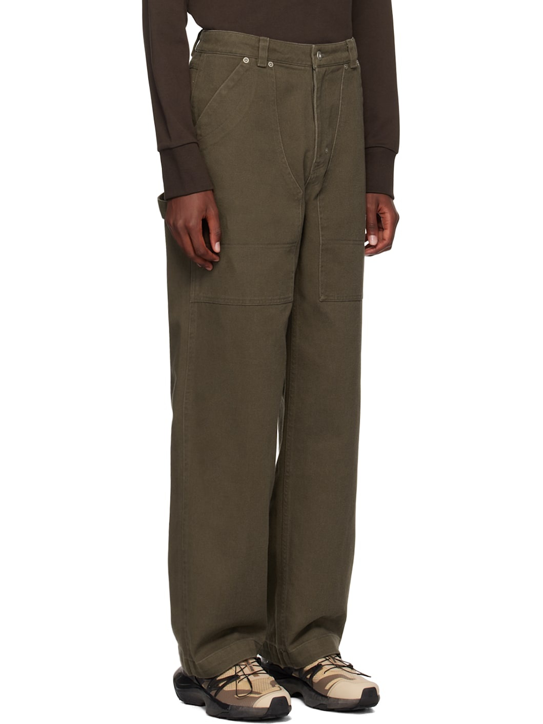 Brown Patchwork Trousers - 2