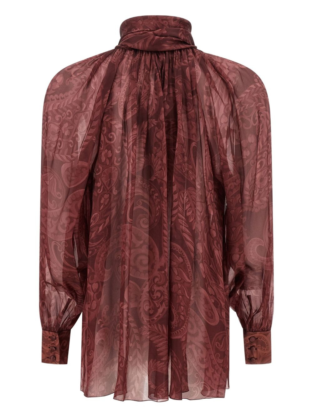 paisley-print bow blouse - 2