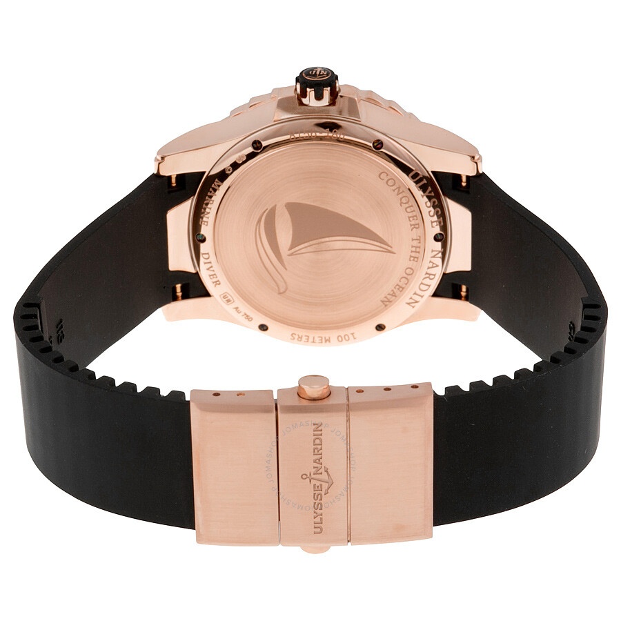 Ulysse Nardin Lady Diver 2014 Black Dial Black Rubber Ladies Watch 8156-180E-3C/22 - 3