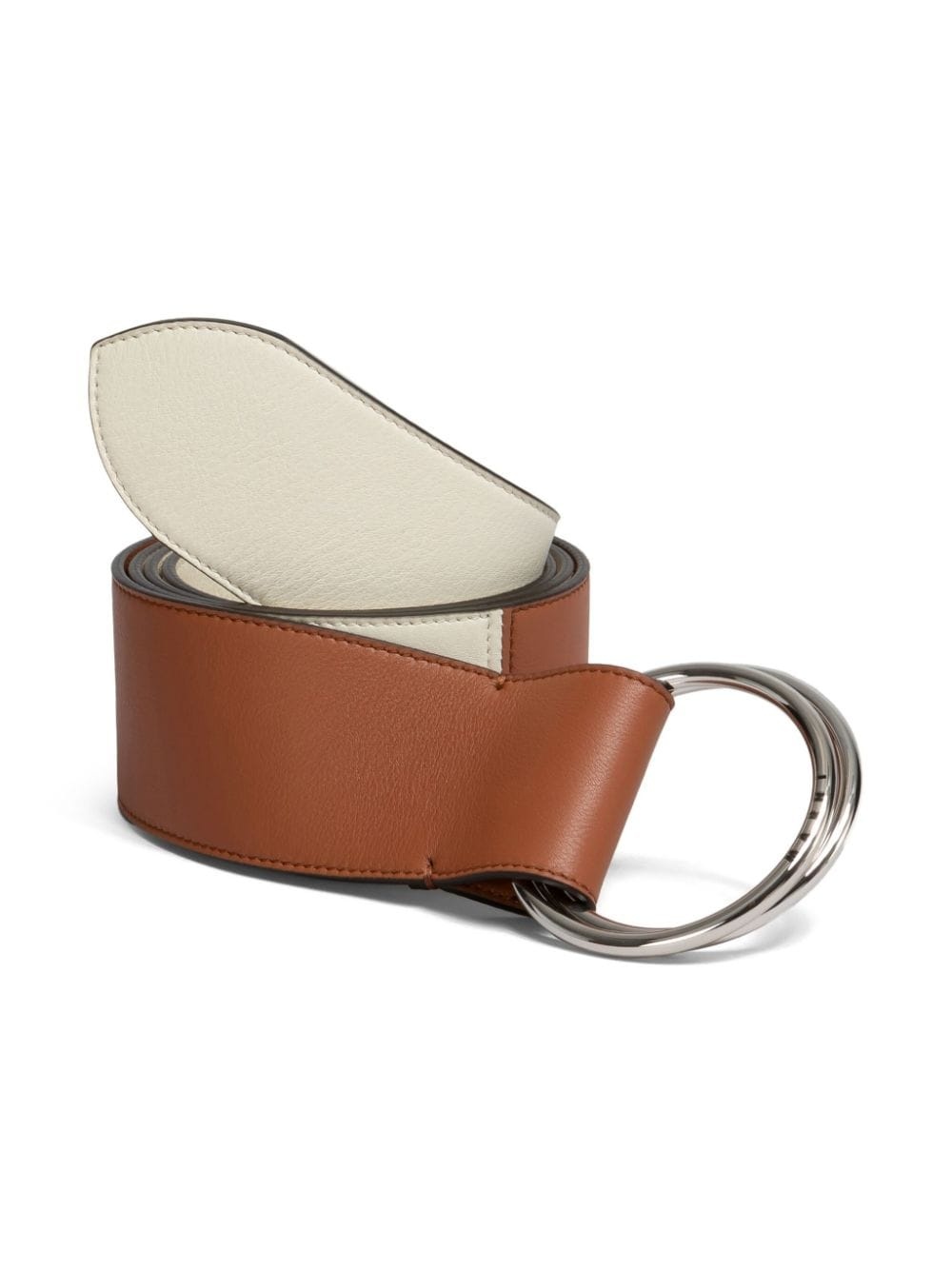two-tone leather belt - 3