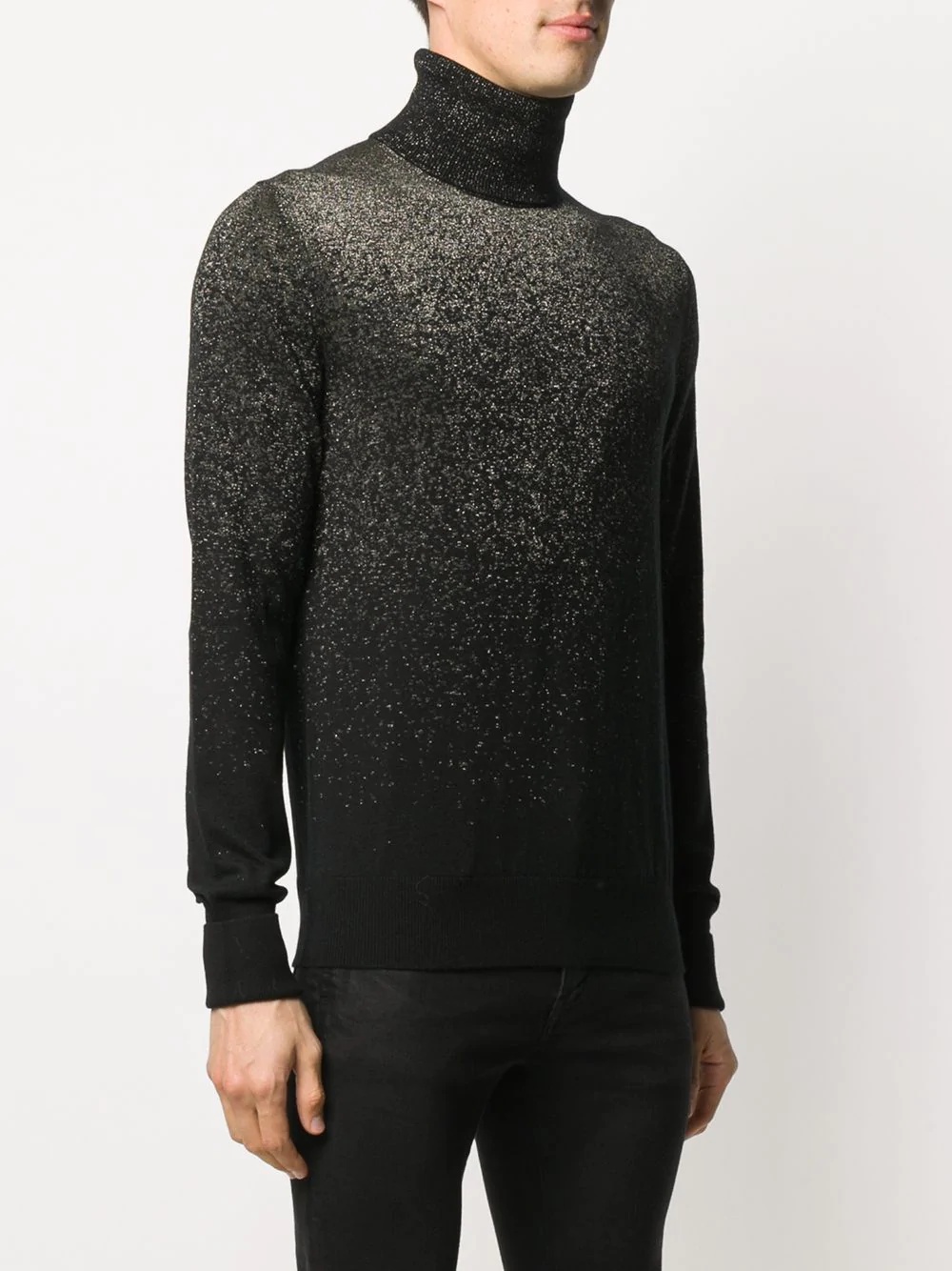 metallized roll-neck jumper - 3