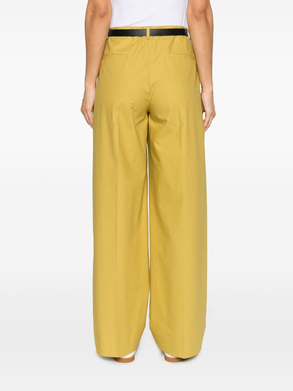 cotton straight-leg tailored trousers - 4