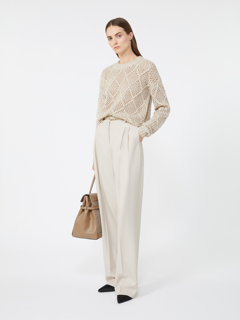 Max Mara ELLADE Boxy sweater in wool and cashmere with sequins outlook