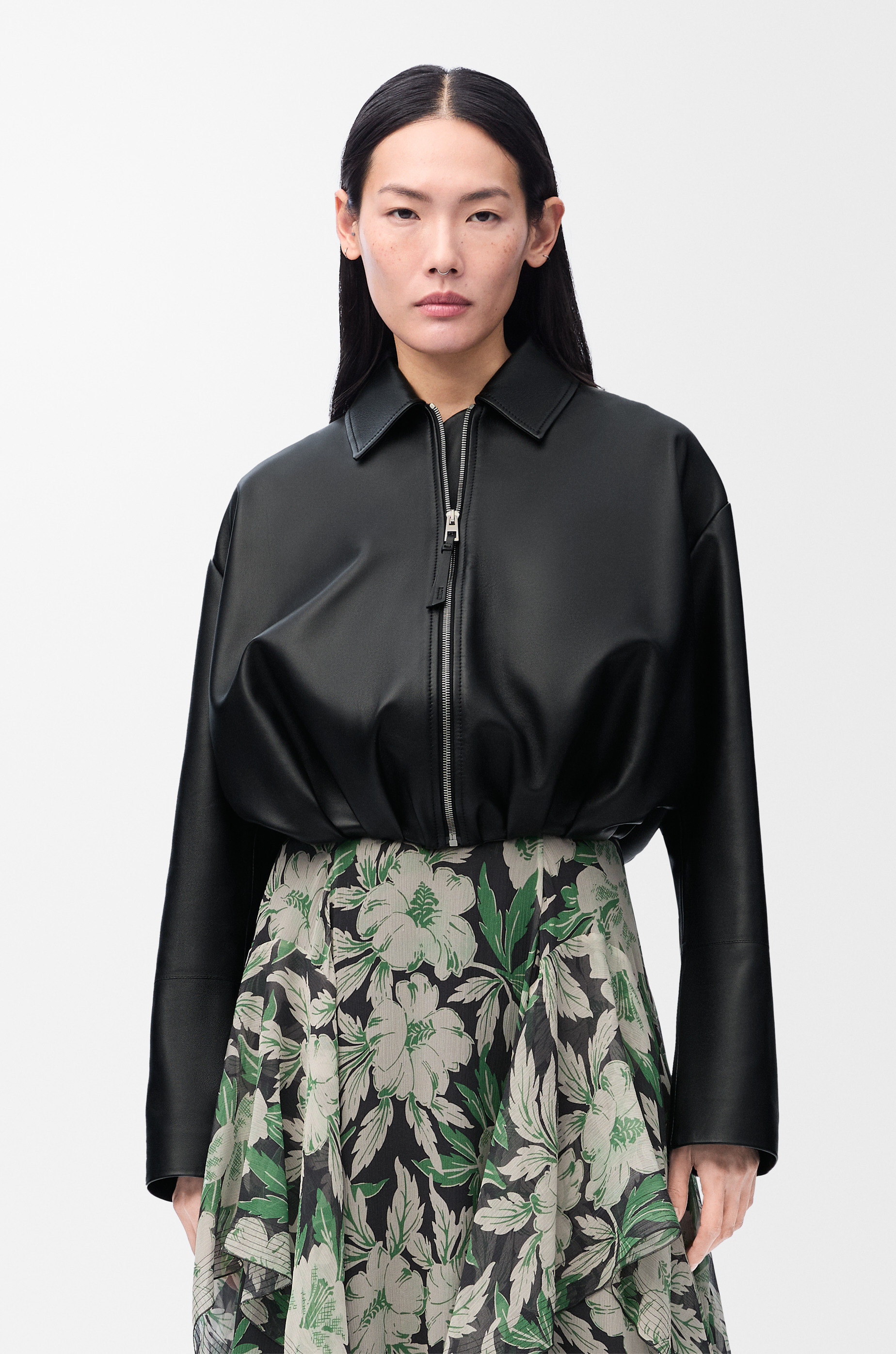 Draped jacket in nappa lambskin - 4