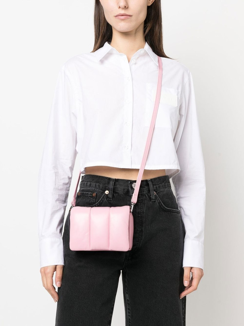 STAND STUDIO quilted leather satchel bag outlook