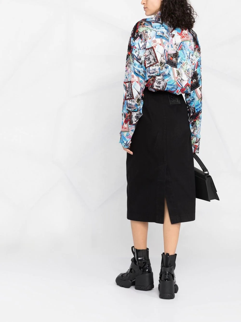 button-down midi skirt - 6