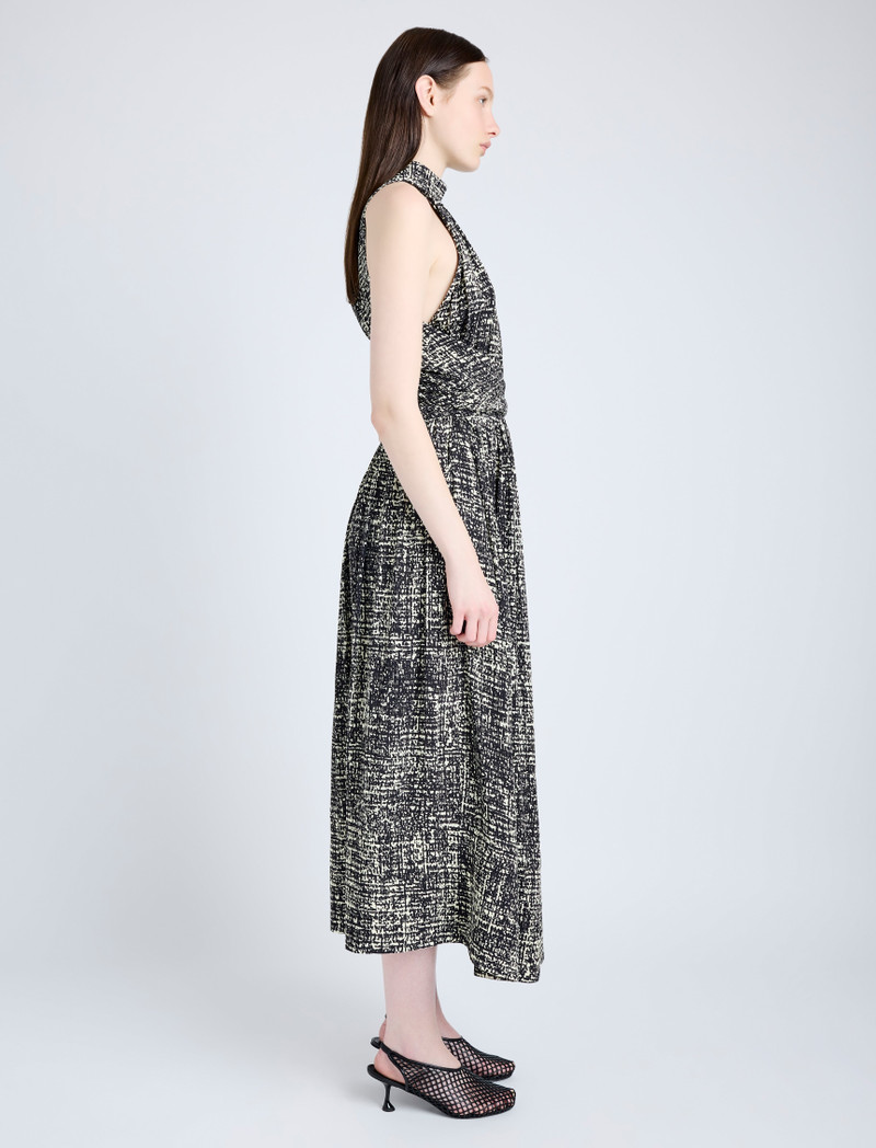 Proenza Schouler Lola Dress in Printed Viscose Crepe outlook