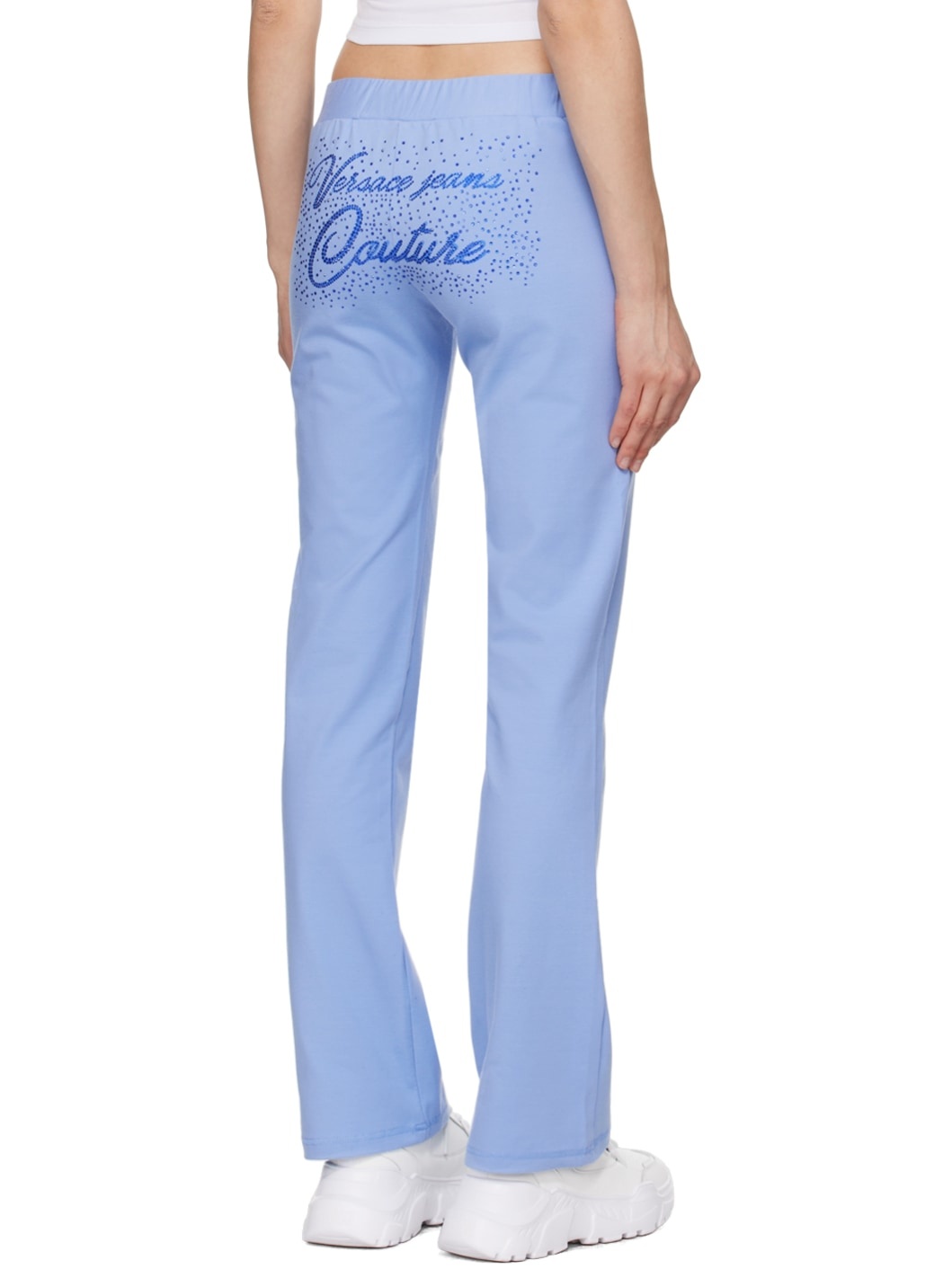 Blue Crystal-Cut Lounge Pants - 3