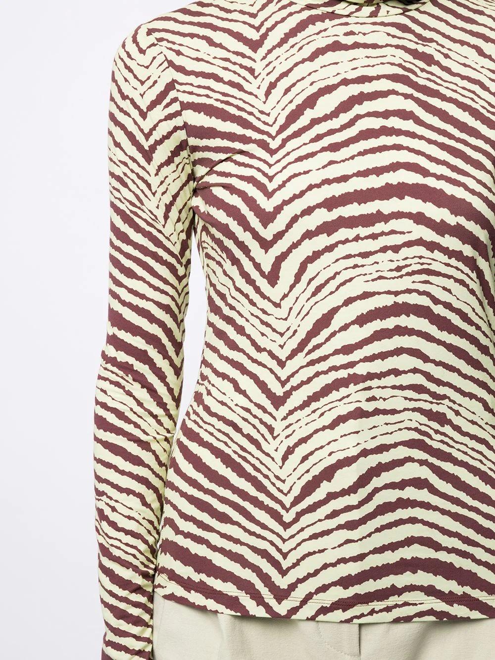tiger-print high-neck top - 5