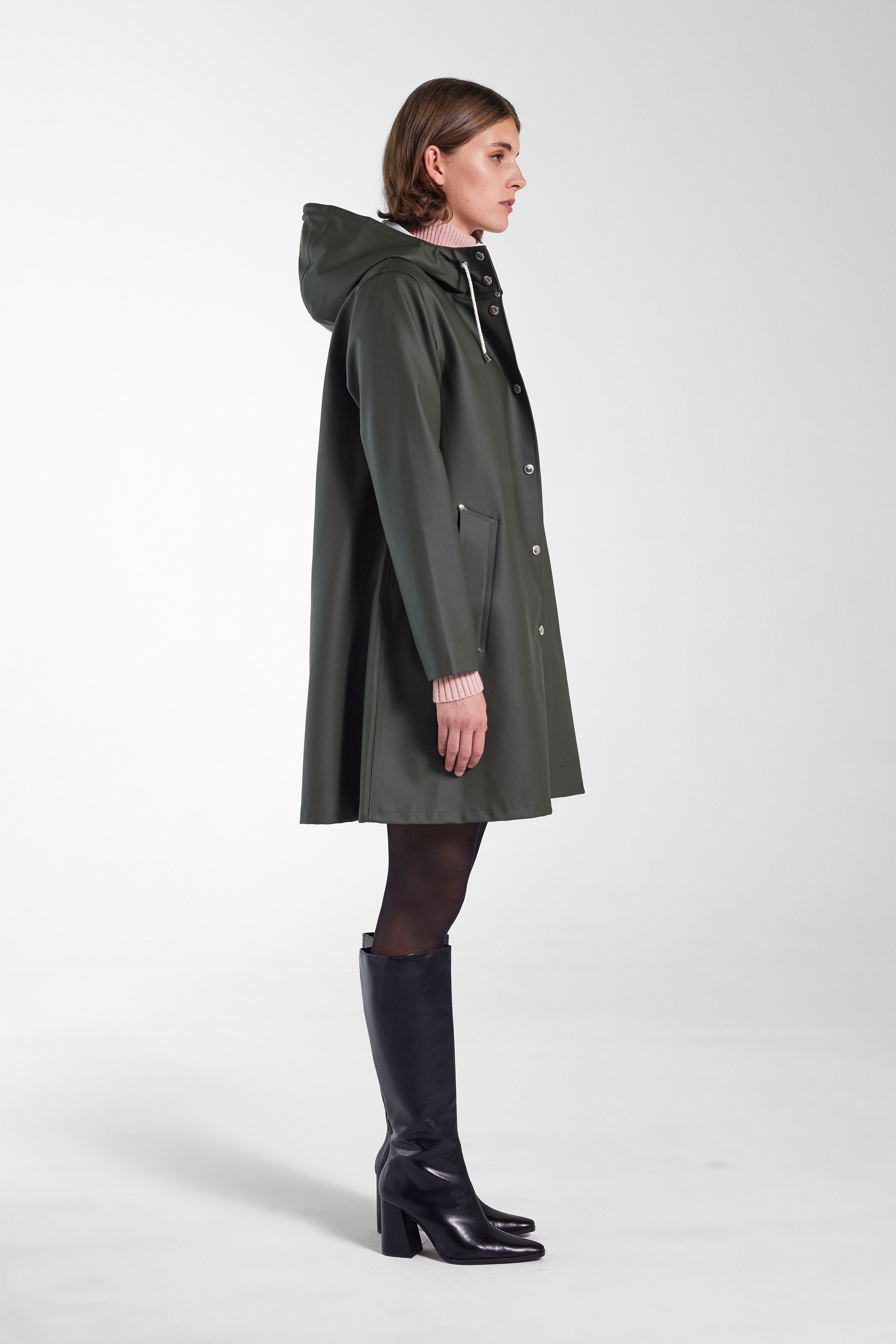Women's Green Raincoat - Mosebacke - 3