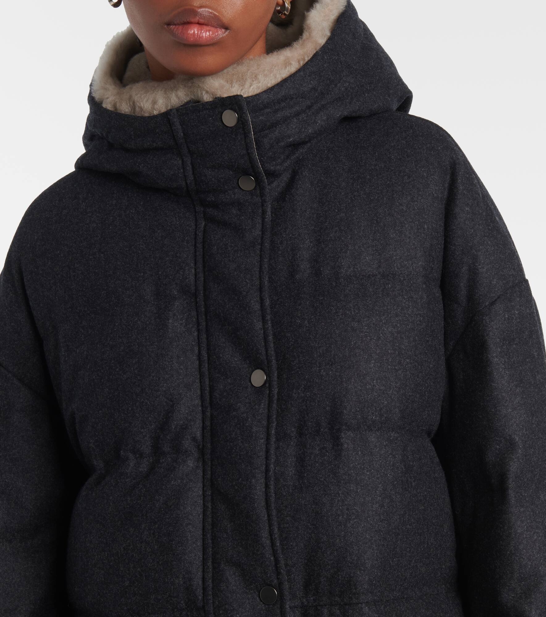 Padded wool jacket - 4