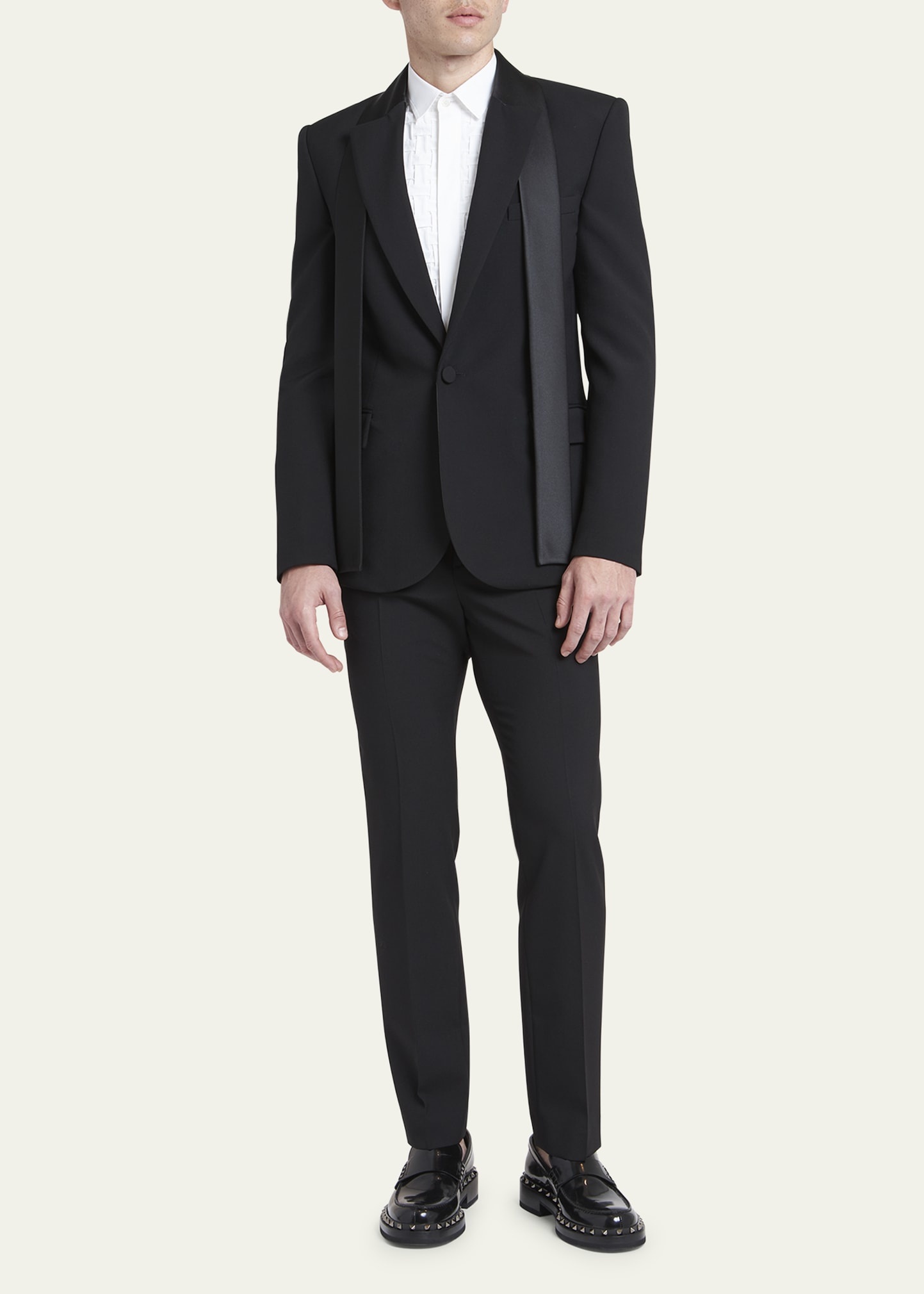 Men's Tuxedo Jacket with Satin Strings - 2