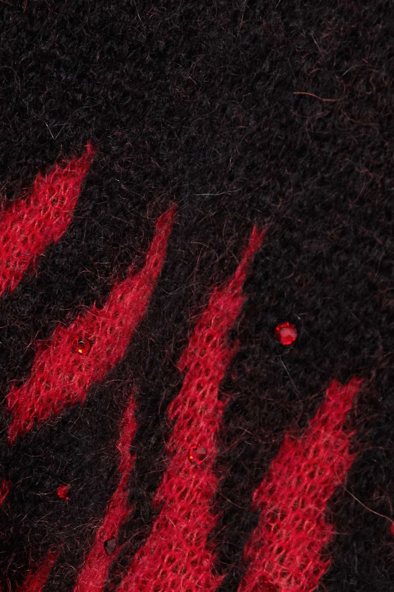 Flame embellished mohair-blend jacquard cardigan 5