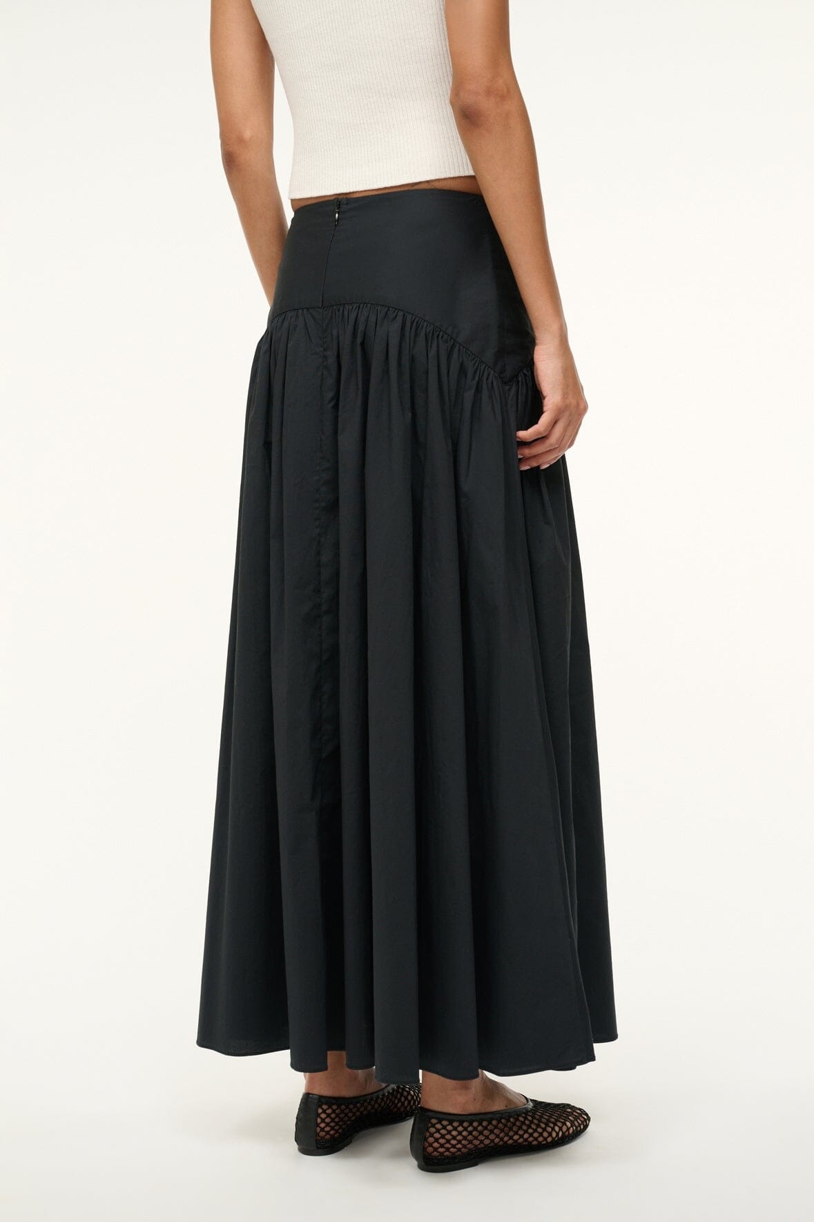 スカート STAUD Women Mid Skirts R24P6128PT BLACK STAUD Women's Sea Skirt, Black, 10 at Amazon Women's