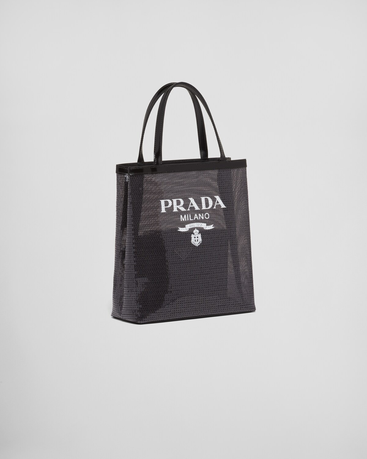【PRADA】SMALL SEQUINED MESH TOTE BAG Prada Small Sequined Mesh Tote Bag | Vivrelle