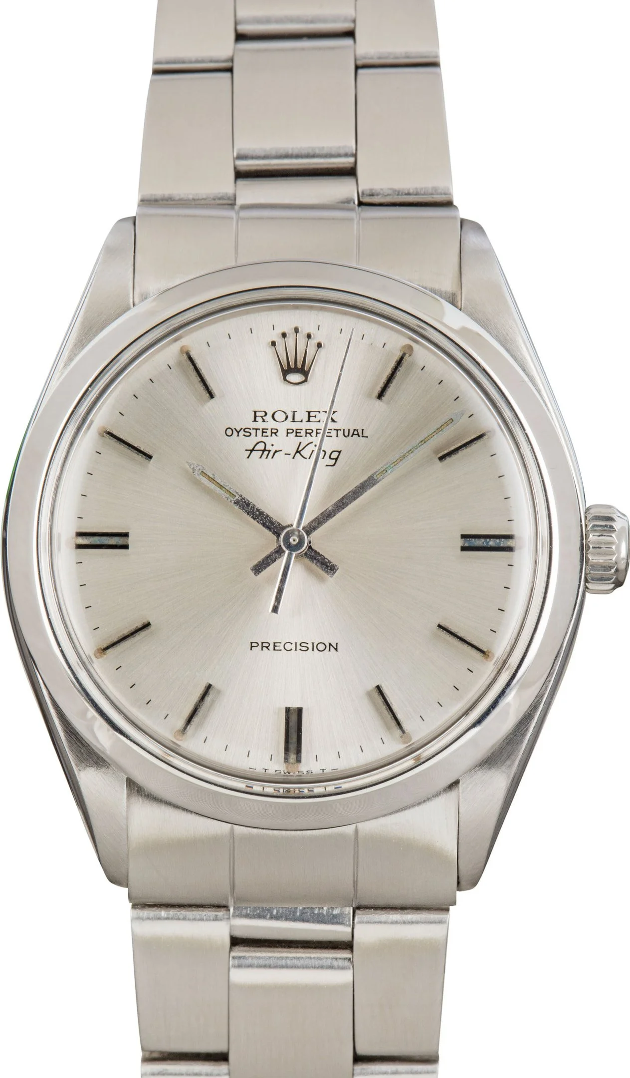 Pre-Owned Rolex Air-King Ref 5500 Silver Dial - 1