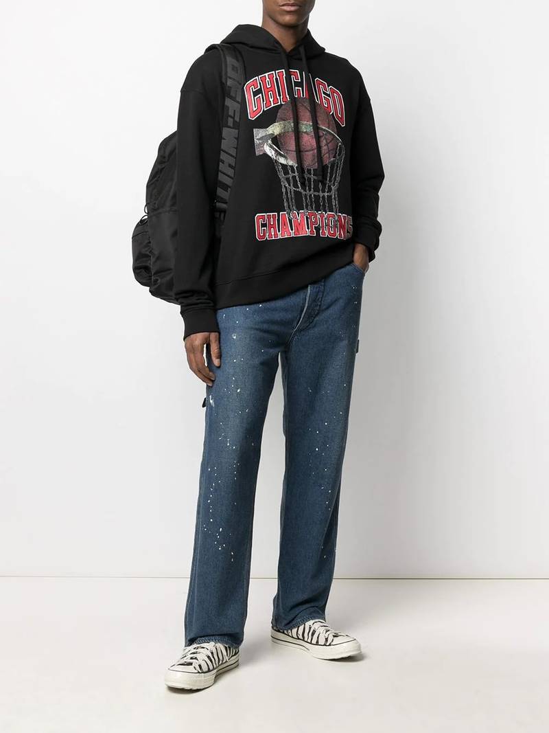 ih nom uh nit graphic-print hoodie outlook