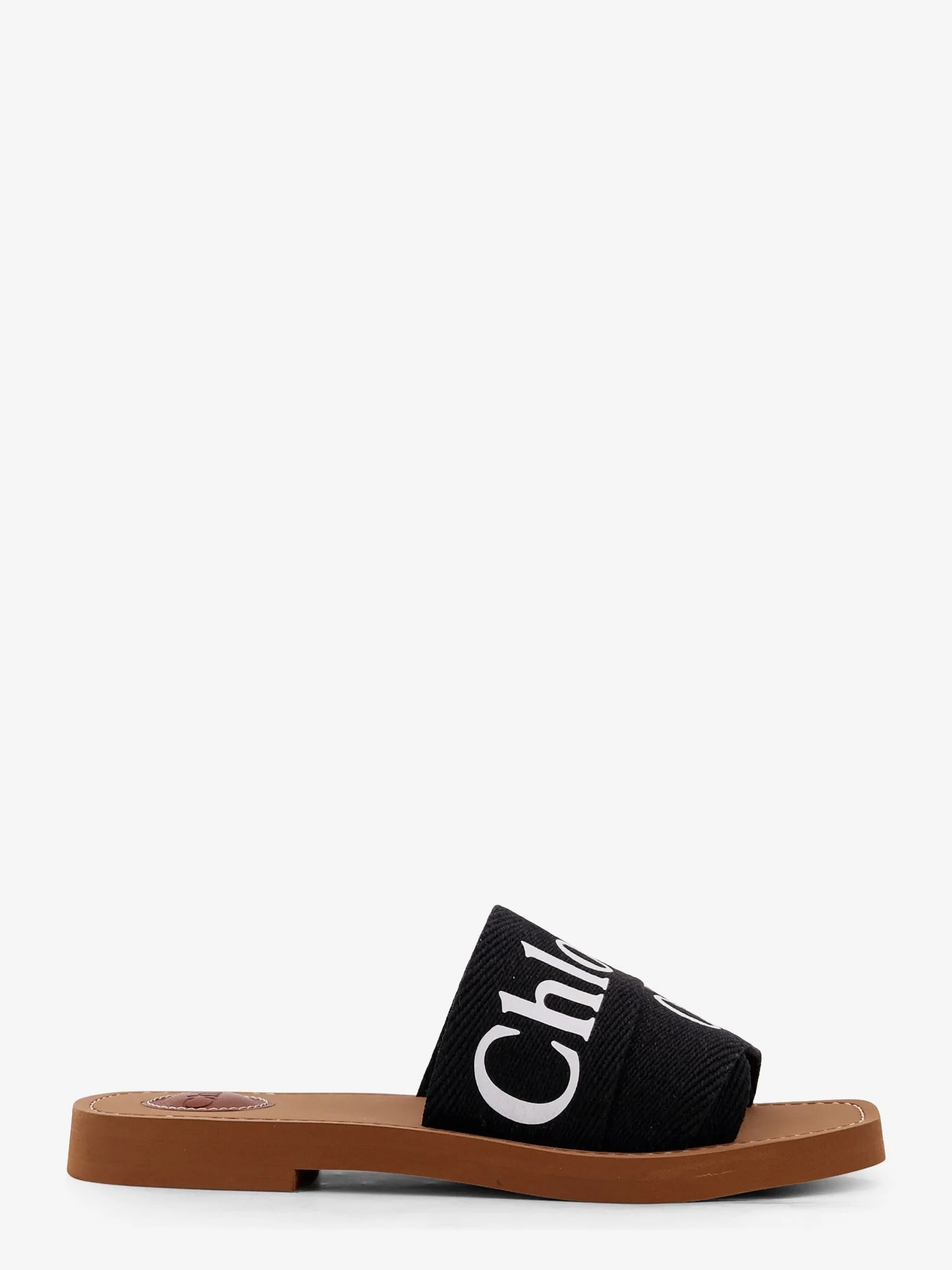 Chloe' Woody Flat Linen Sandals - 1