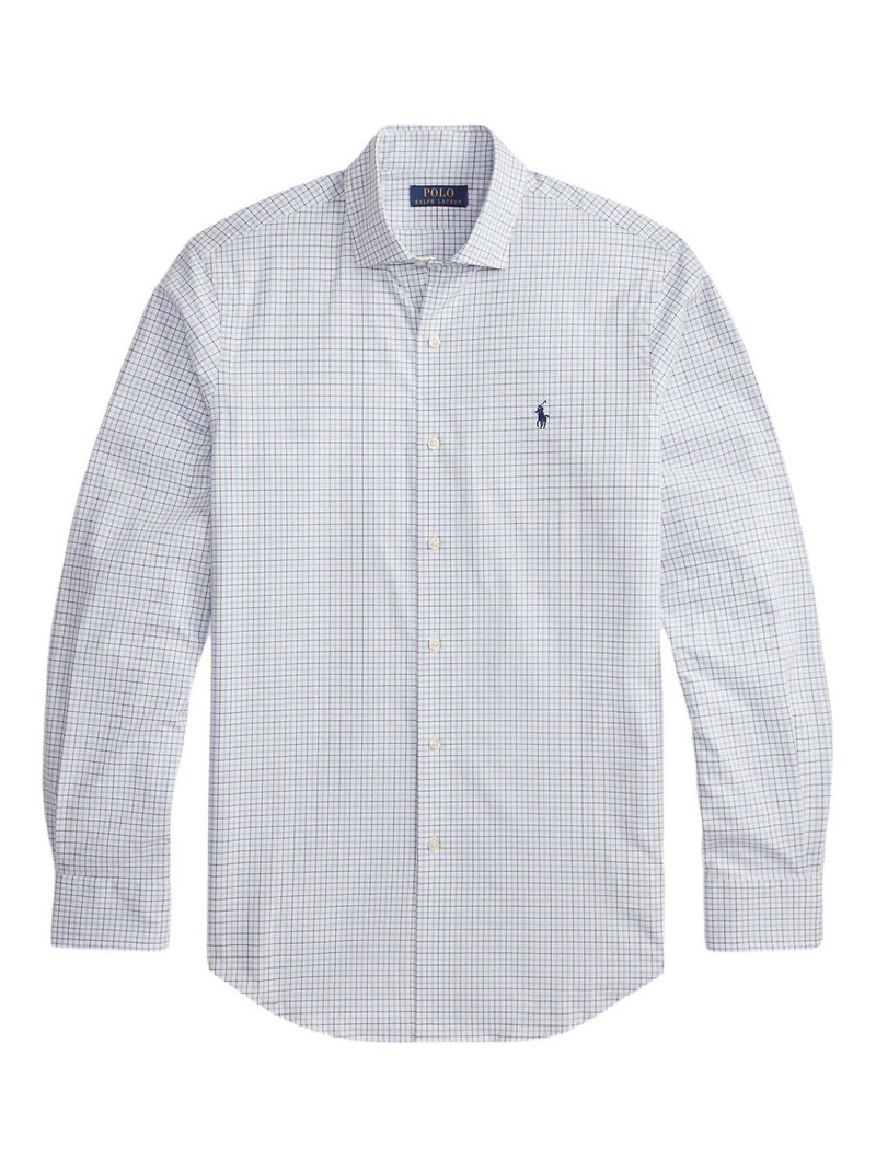 plaid embroidered poplin shirt 1