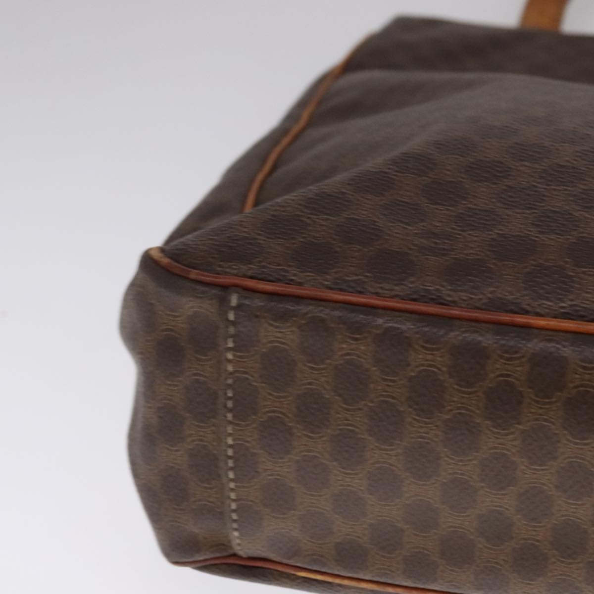 CELINE Macadam Canvas Tote Bag Pvc Brown Gold - 14