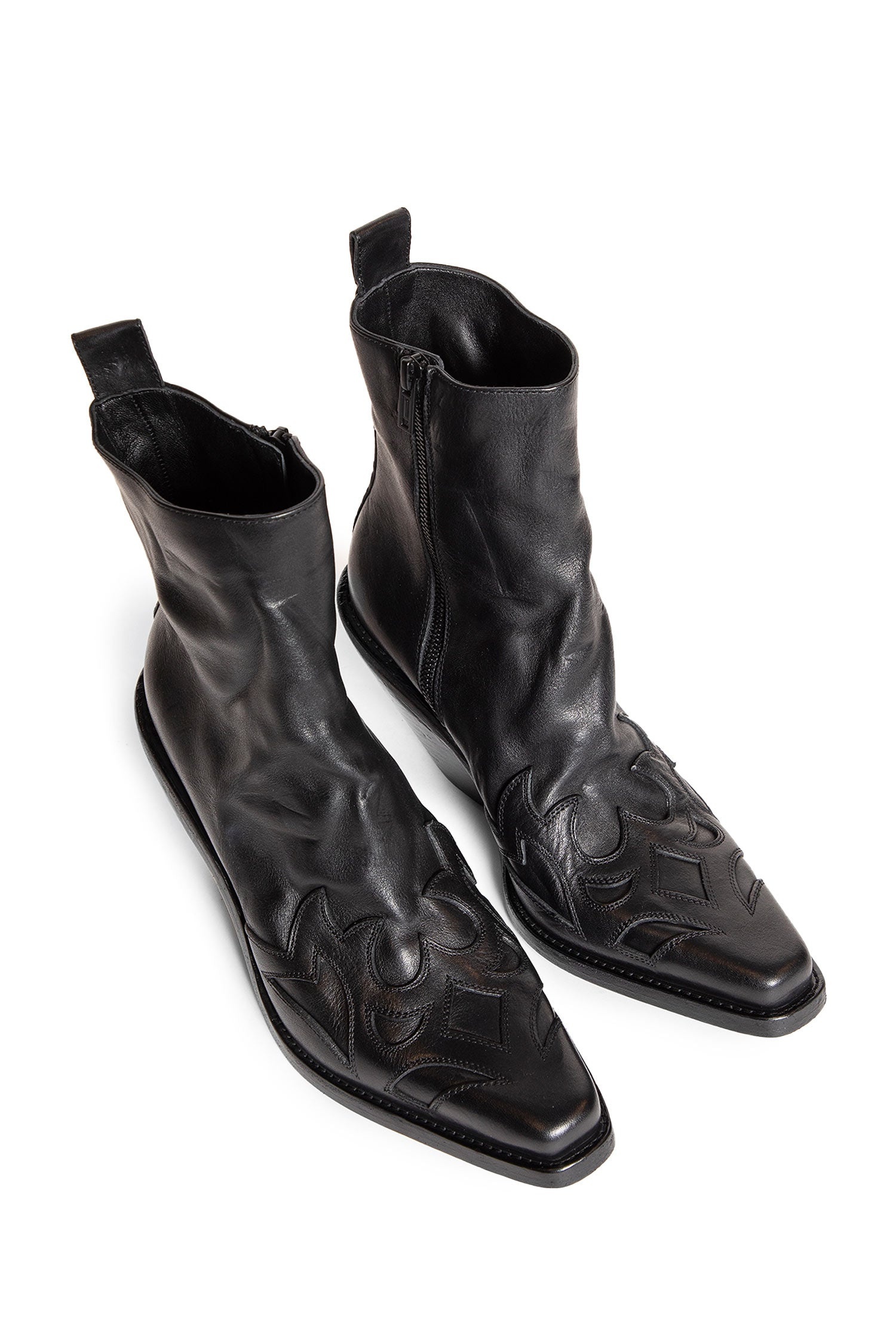 Hemo-Western-Boots-In-Washed-Grained-Calfskin - 6