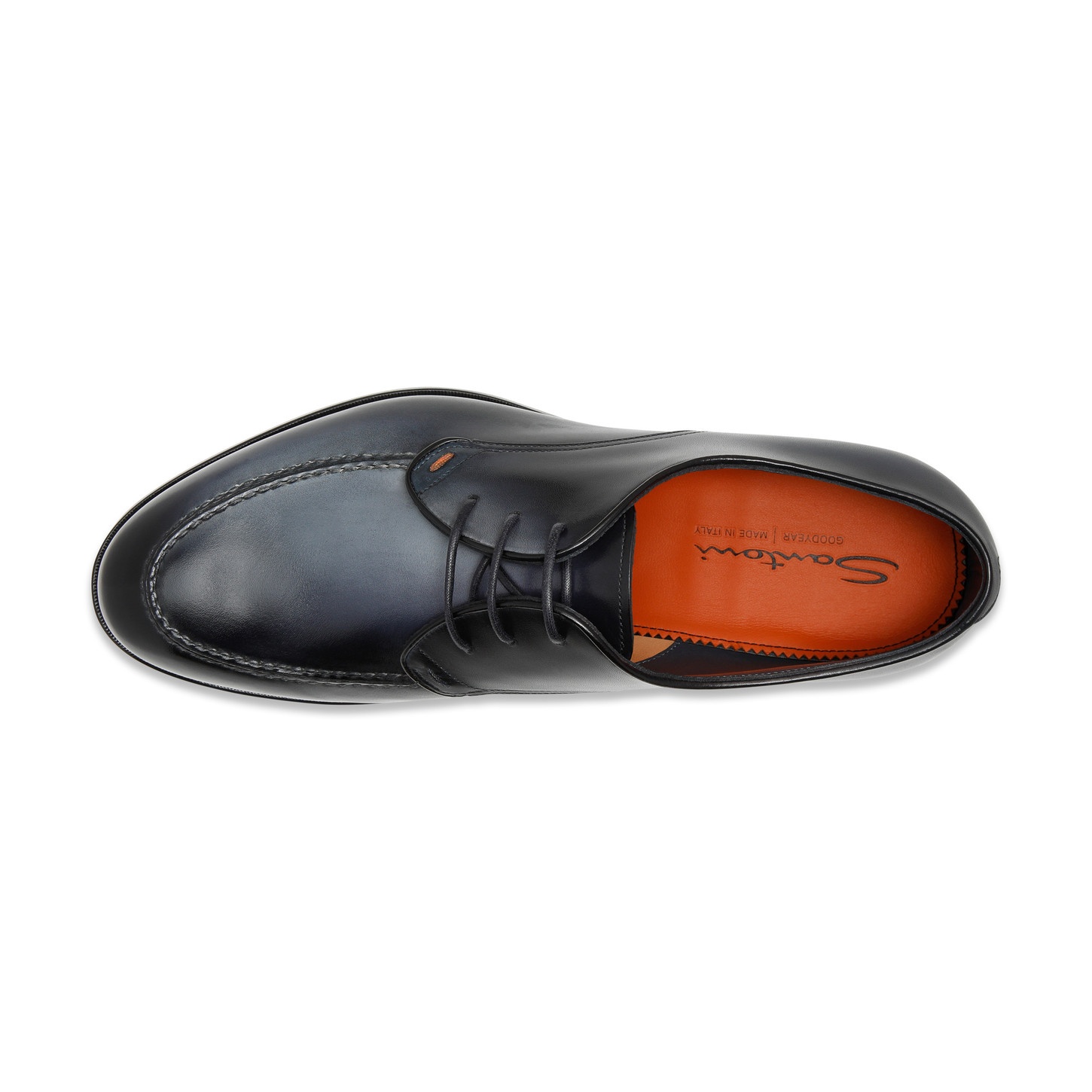 Men's blue leather Derby shoe - 5