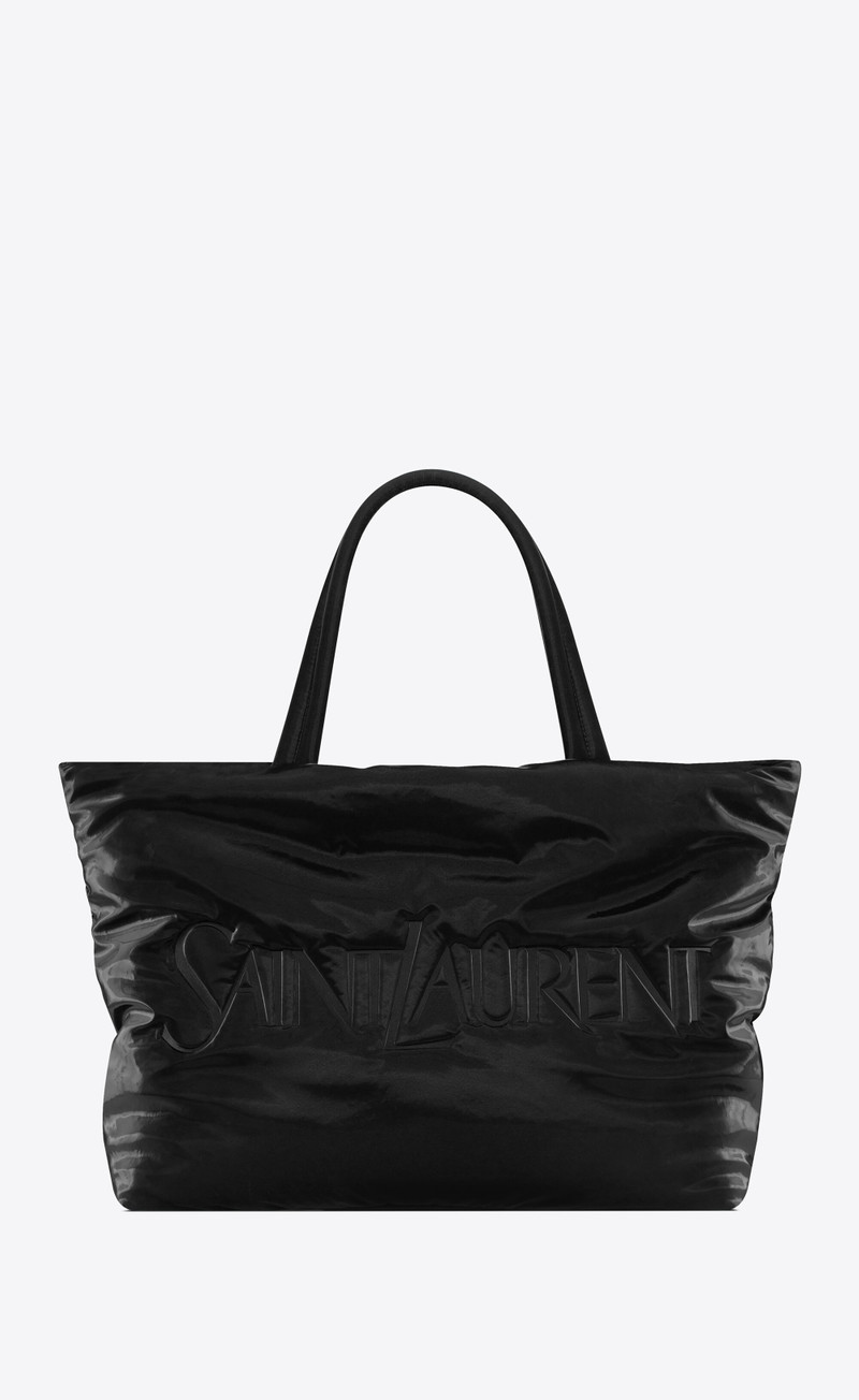 saint laurent tote in silktech canvas - 1