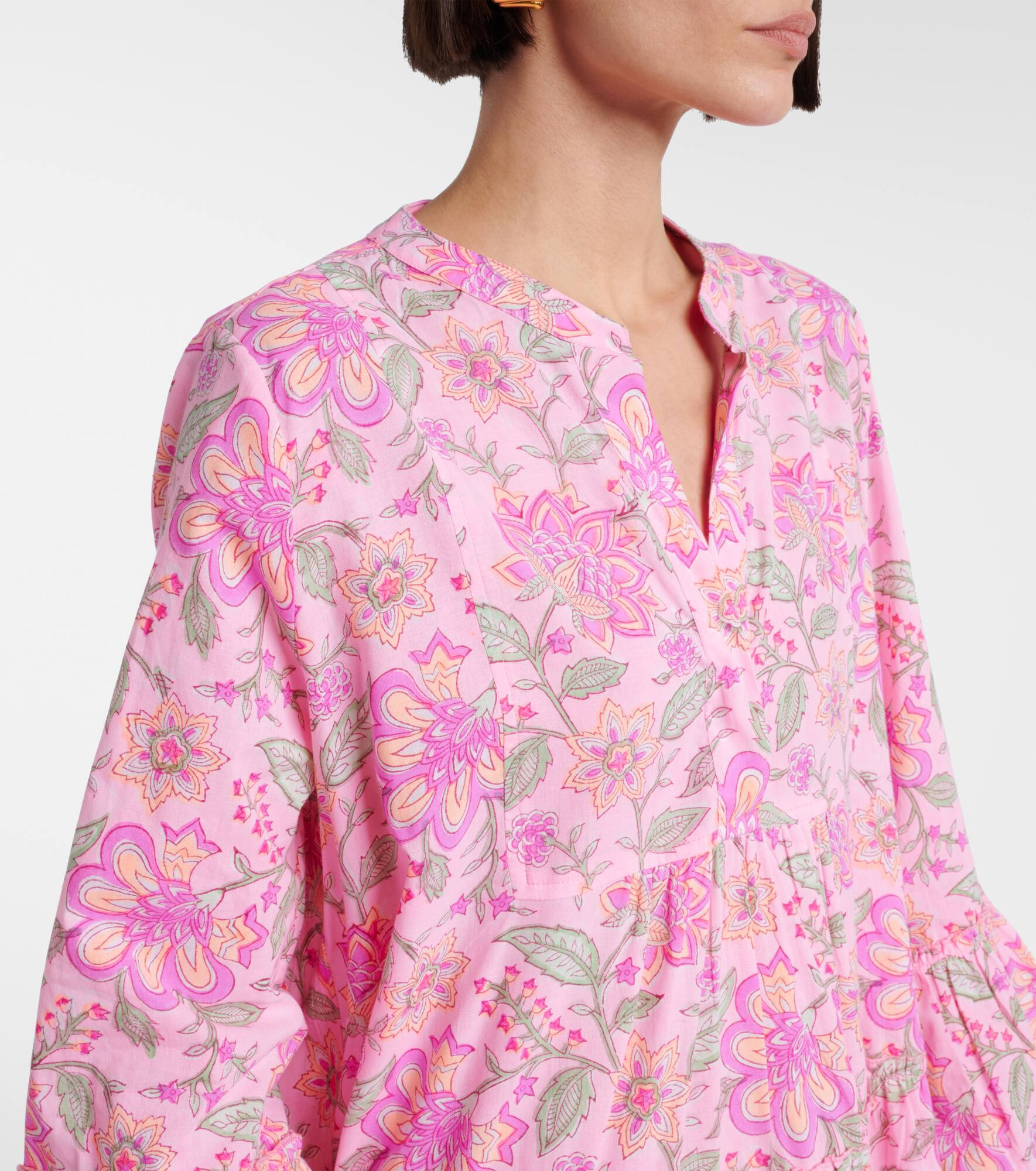 Printed cotton minidress - 4