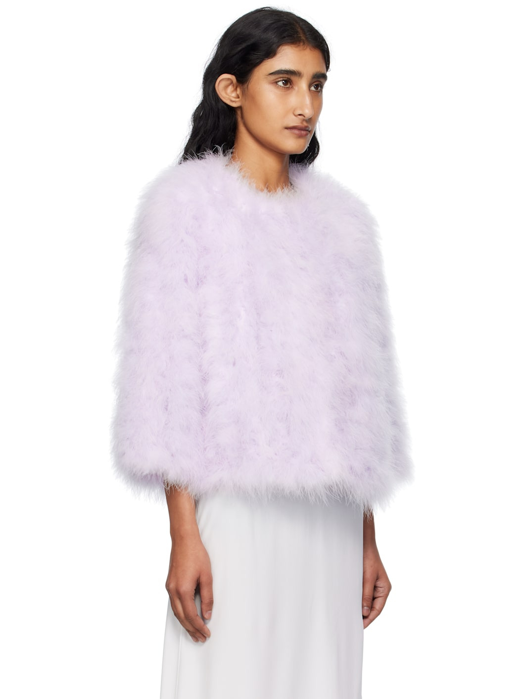 Pink Short Feather Jacket - 2