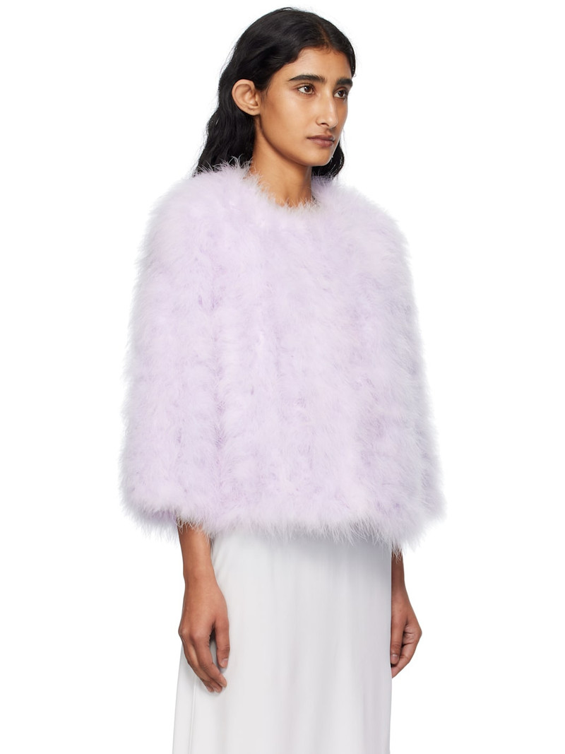 Pink Short Feather Jacket 2