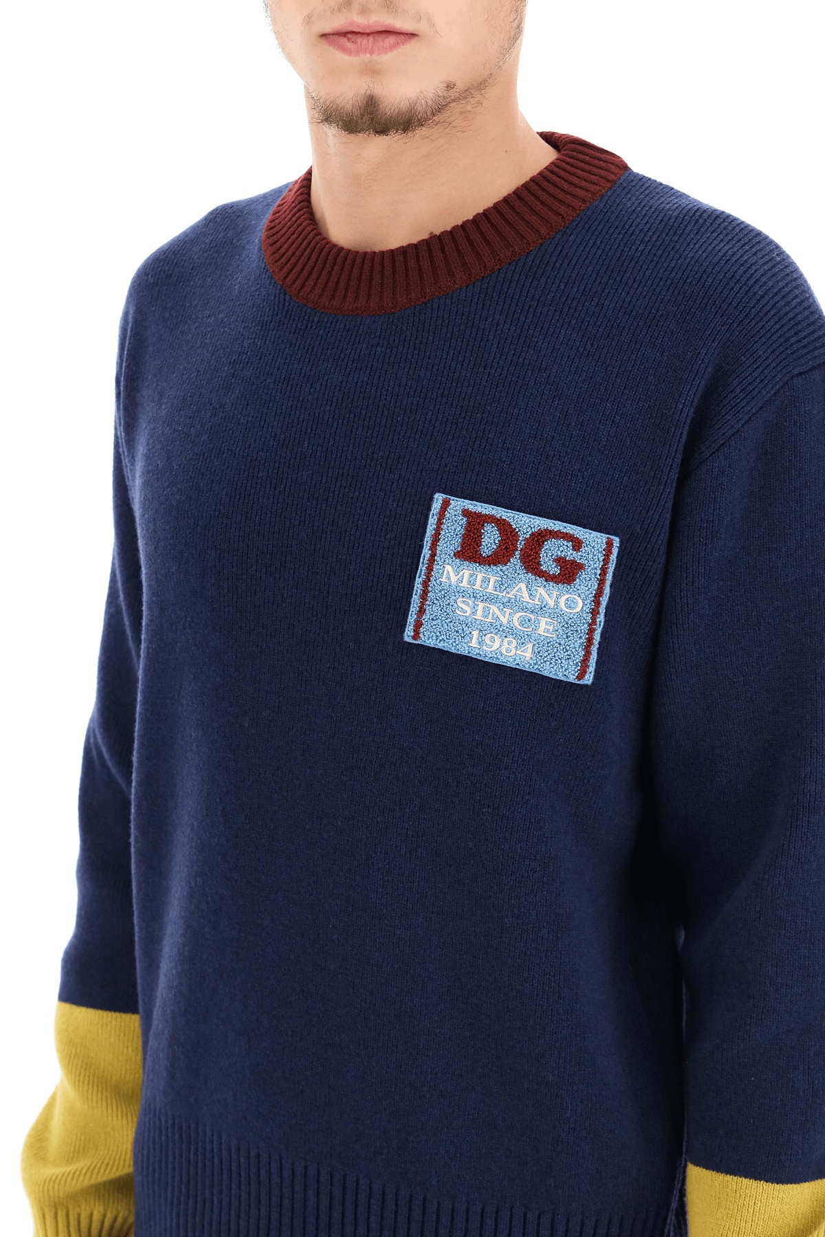 Dolce & Gabbana Wool Sweater With Logo Patch - 5