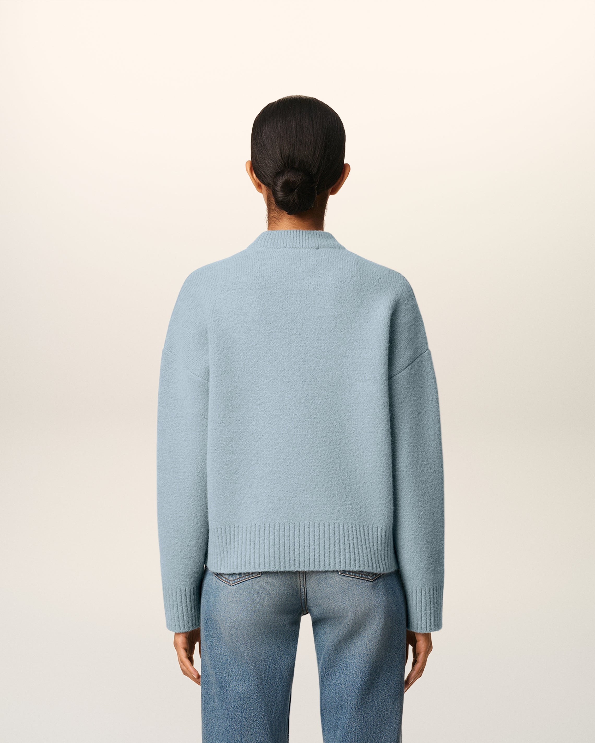 BLUE ALPACA AMI DE COEUR CREWNECK SWEATER - 5
