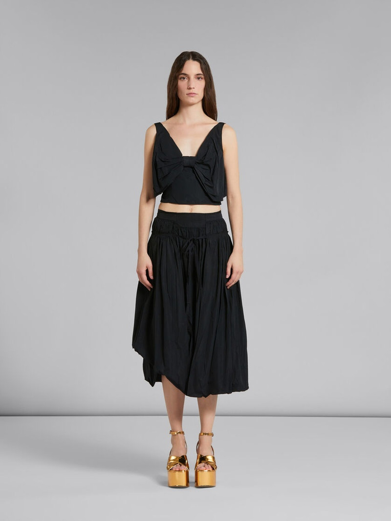 Marni BLACK TAFFETA SKIRT WITH BALLOON SILHOUETTE outlook