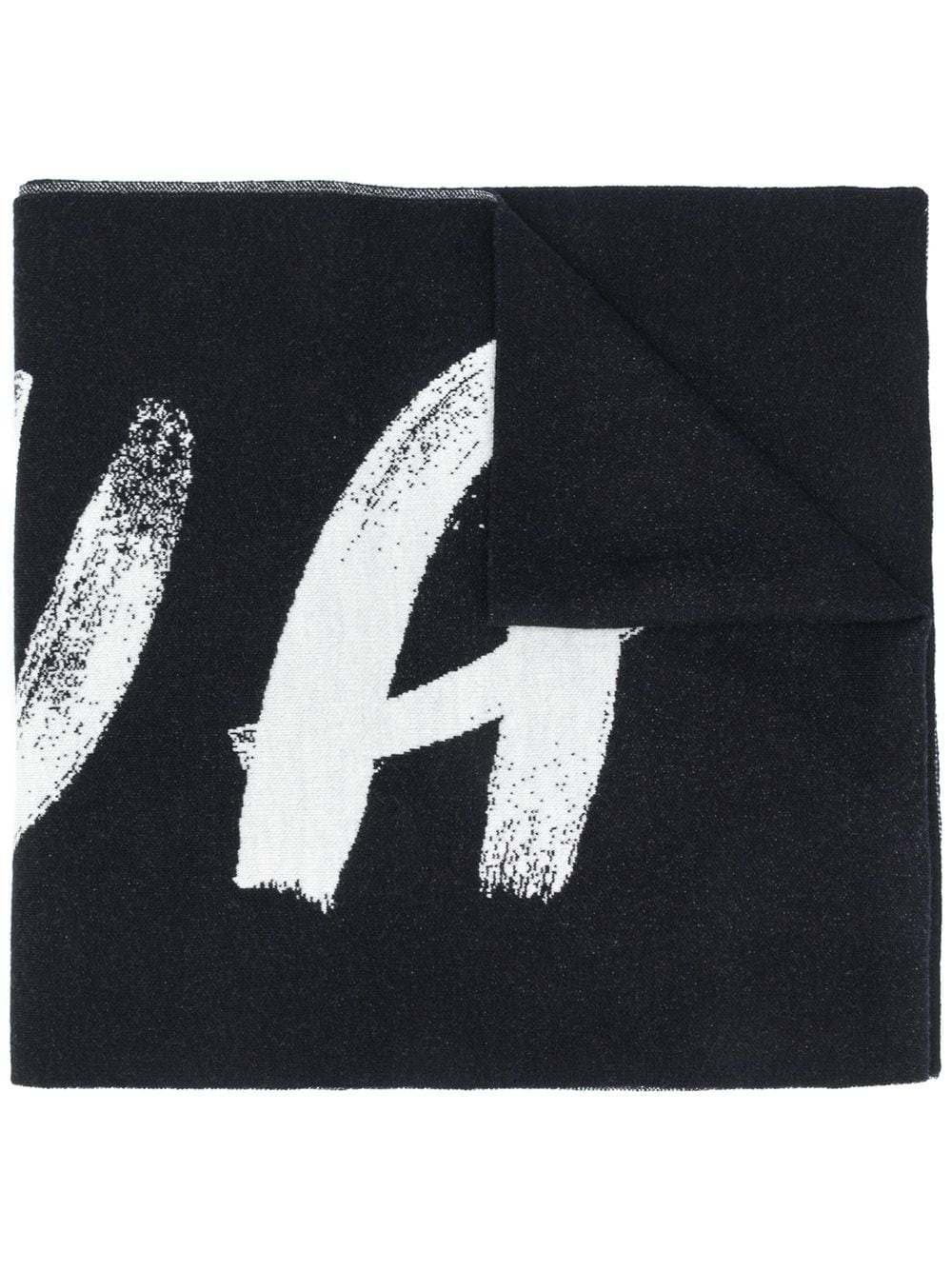 logo-print oversized scarf - 1