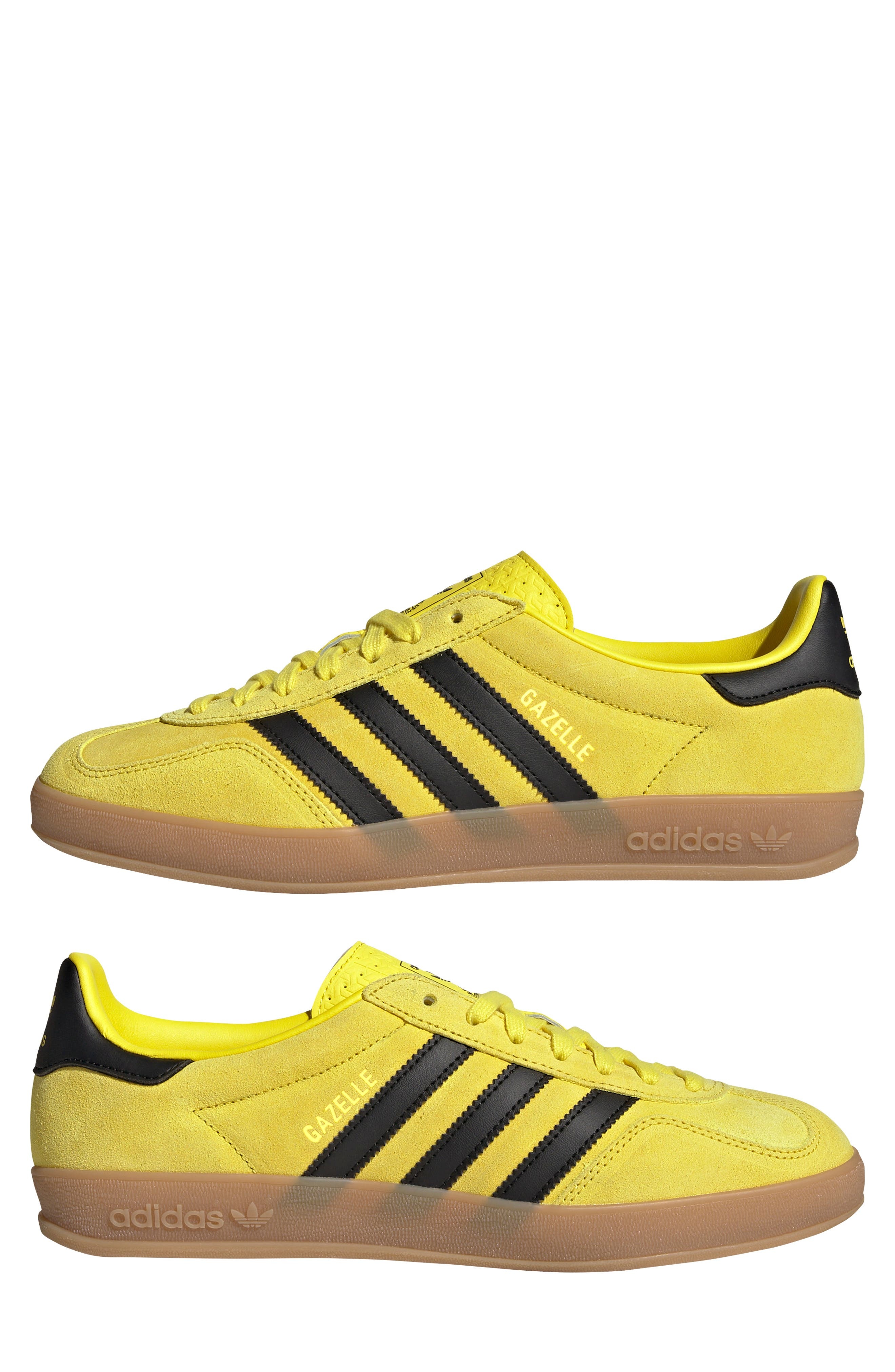 adidas Gazelle Indoor Sneaker in Yellow/Black/Gold Metallic at Nordstrom - 9