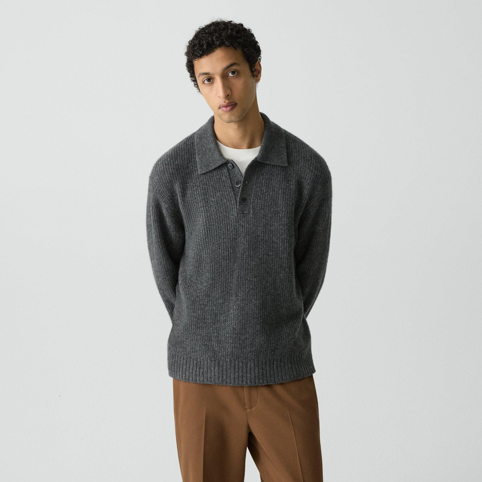 Relaxed Polo Sweater in Astor Wool - 2