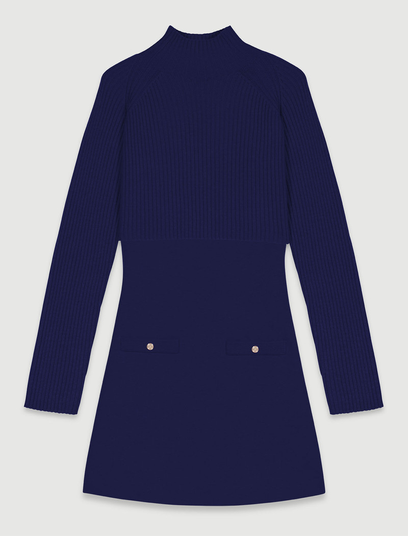 Knit 2-in-1 short dress 1