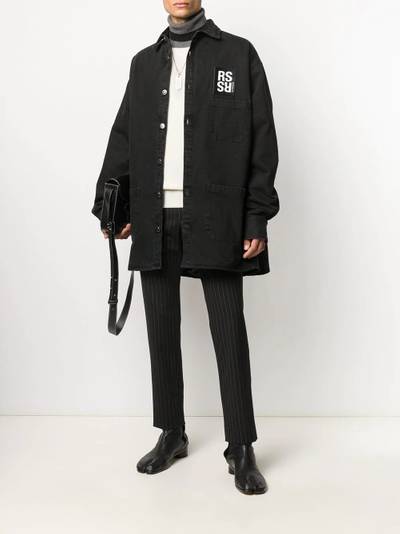 Raf Simons logo patch shirt jacket outlook